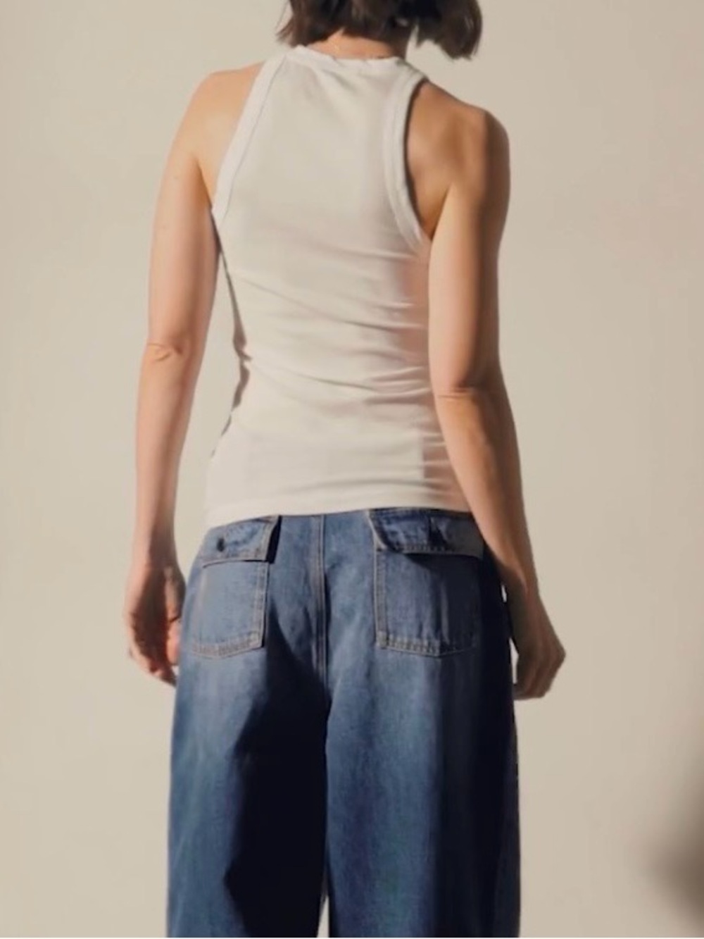James Perse Ribbed Racerback Tank Top - Picture 4 of 4